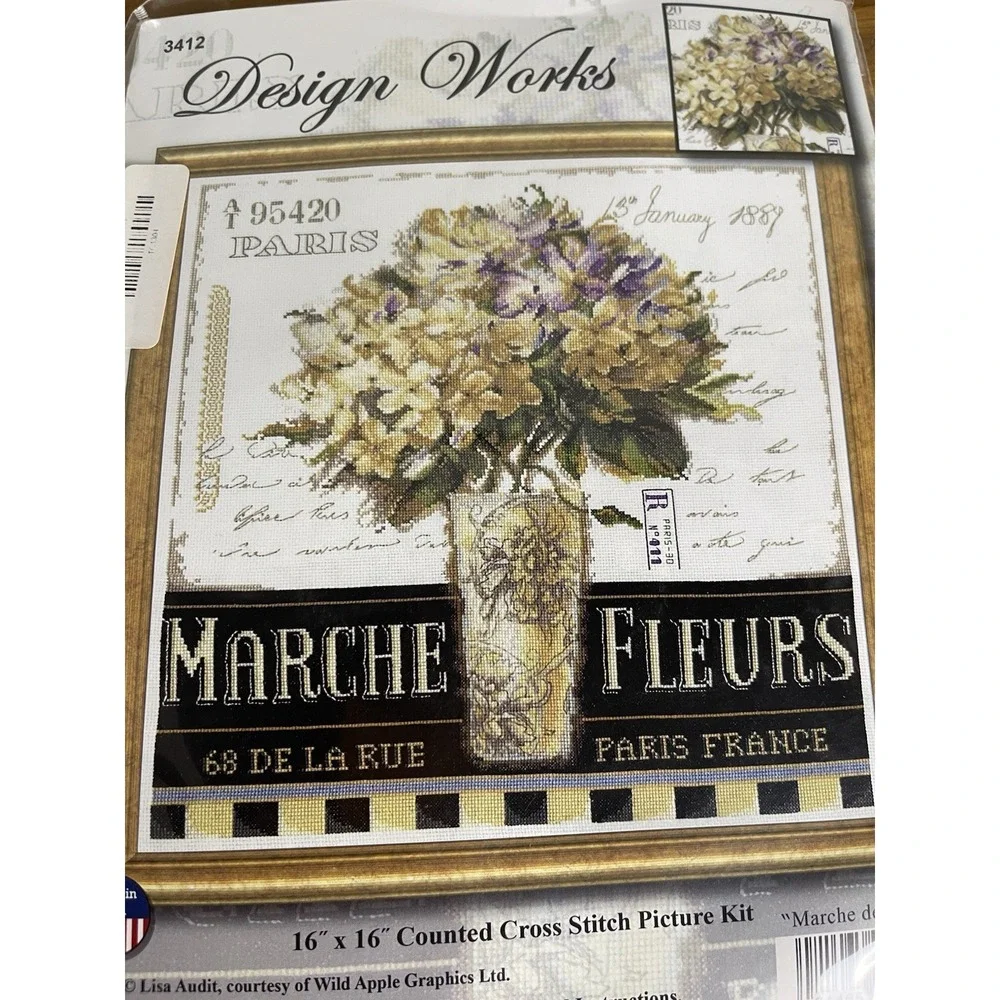 Paris  cross stitch kit New‎ Design Works 3412  16 X 16